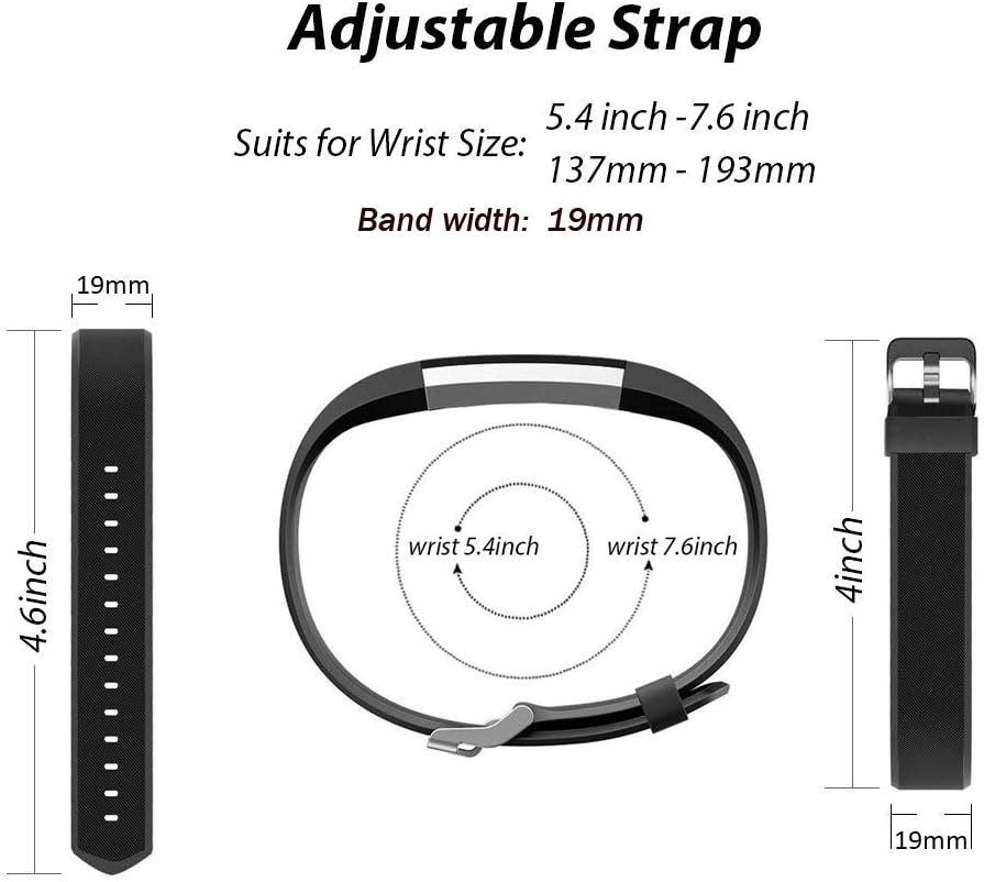 Id115Plus HR Very Fit Pro Bands Replacement Strap for Veryfitpro, Letscom, Lintelek Fitness Trackers - Purple and Black