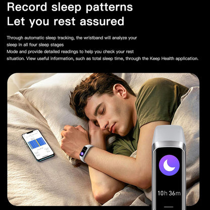 Premium AMOLED Fitness Tracker for Men & Women - Blood Pressure Monitor, Step Counter, Calorie Tracker, IP68 Waterproof, Compatible with Android & iOS