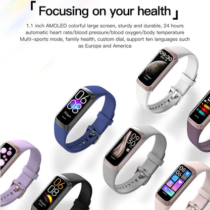 Premium AMOLED Fitness Tracker for Men & Women - Blood Pressure Monitor, Step Counter, Calorie Tracker, IP68 Waterproof, Compatible with Android & iOS